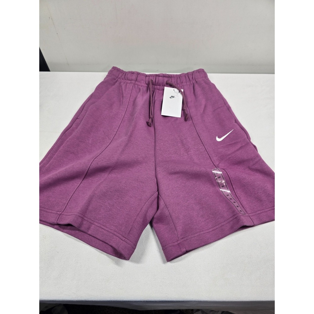 Nike Women's Sportswear Essential High Rise Fleece Shorts XS DM6123-507